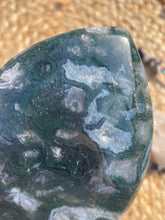Load image into Gallery viewer, Moss Agate Flame Carving
