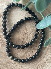 Load image into Gallery viewer, Golden Sheen Obsidian Bracelet