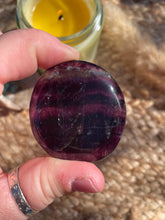 Load image into Gallery viewer, Purple Fluorite Smoothie Palm Stone