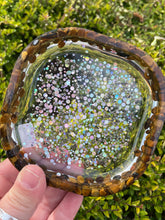 Load image into Gallery viewer, Tiger Eye X Pyrite Crystal Chip Resin Display Trinket Dish