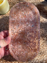 Load image into Gallery viewer, Peach Moonstone X Sunstone Crystal Chip Resin Display Trinket Dish