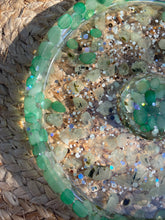 Load image into Gallery viewer, Prehnite X Green Aventurine Crystal Chip Resin Incense Holder