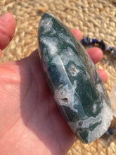 Load image into Gallery viewer, Moss Agate Flame Carving