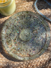 Load image into Gallery viewer, Prehnite Crystal Chip Resin Incense Holder