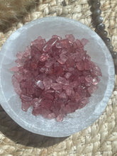 Load image into Gallery viewer, Strawberry Quartz Crystal Chip Jar