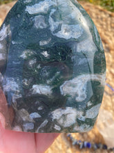 Load image into Gallery viewer, Moss Agate Flame Carving