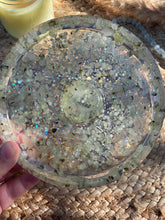 Load image into Gallery viewer, Prehnite Crystal Chip Resin Incense Holder