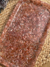Load image into Gallery viewer, Sunstone Crystal Chip Resin Display Trinket Dish
