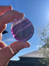 Load image into Gallery viewer, Purple Fluorite Smoothie Palm Stone