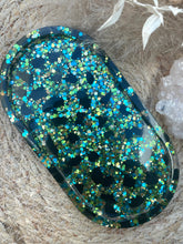 Load image into Gallery viewer, Obsidian Crystal Chip Resin Display Trinket Dish