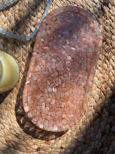 Load image into Gallery viewer, Peach Moonstone X Sunstone Crystal Chip Resin Display Trinket Dish