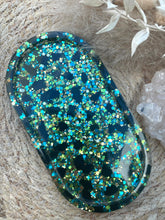 Load image into Gallery viewer, Obsidian Crystal Chip Resin Display Trinket Dish