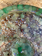 Load image into Gallery viewer, Prehnite X Green Aventurine Crystal Chip Resin Incense Holder