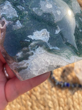 Load image into Gallery viewer, Moss Agate Flame Carving