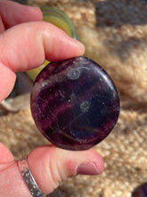 Load image into Gallery viewer, Purple Fluorite Smoothie Palm Stone
