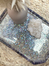 Load image into Gallery viewer, Rose Quartz & Amethyst Crystal Chip Resin Display Trinket Dish