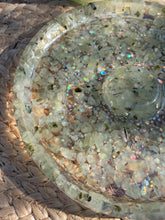 Load image into Gallery viewer, Prehnite Crystal Chip Resin Incense Holder