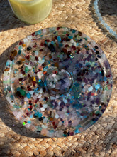 Load image into Gallery viewer, Mixed Crystal Chip Resin Incense Holder