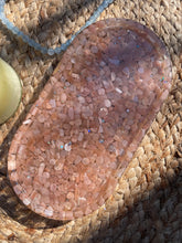 Load image into Gallery viewer, Peach Moonstone X Sunstone Crystal Chip Resin Display Trinket Dish