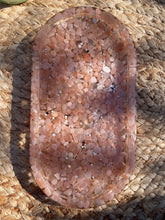 Load image into Gallery viewer, Peach Moonstone X Sunstone Crystal Chip Resin Display Trinket Dish