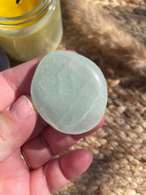 Load image into Gallery viewer, Pistachio Calcite Smoothie Palm Stone