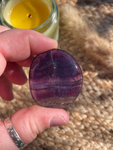 Load image into Gallery viewer, Purple Fluorite Smoothie Palm Stone