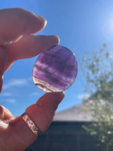 Load image into Gallery viewer, Purple Fluorite Smoothie Palm Stone