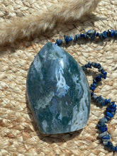 Load image into Gallery viewer, Moss Agate Flame Carving