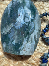 Load image into Gallery viewer, Moss Agate Flame Carving