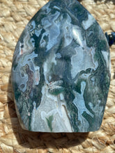 Load image into Gallery viewer, Moss Agate Flame Carving