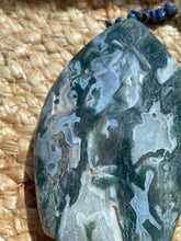 Load image into Gallery viewer, Moss Agate Flame Carving
