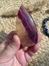 Load image into Gallery viewer, Rainbow Fluorite Flame Carving