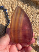 Load image into Gallery viewer, Rainbow Fluorite Flame Carving