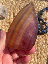 Load image into Gallery viewer, Rainbow Fluorite Flame Carving