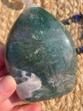 Load image into Gallery viewer, Moss Agate Flame Carving