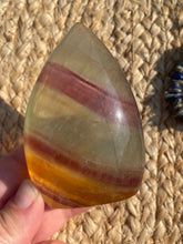 Load image into Gallery viewer, Rainbow Fluorite Flame Carving
