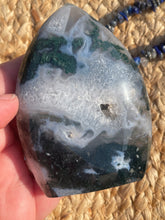 Load image into Gallery viewer, Moss Agate Flame Carving