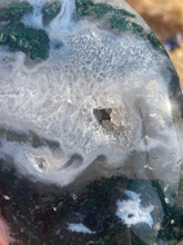 Load image into Gallery viewer, Moss Agate Flame Carving