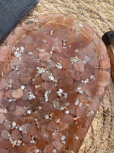 Load image into Gallery viewer, Peach Moonstone X Sunstone Crystal Chip Resin Display Trinket Dish