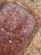 Load image into Gallery viewer, Peach Moonstone X Sunstone Crystal Chip Resin Display Trinket Dish