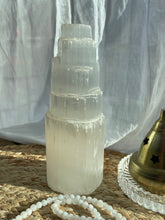 Load image into Gallery viewer, Selenite Satin Spa Tower