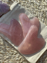 Load image into Gallery viewer, Rose Quartz Gua Sha Facial Tool