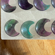 Load image into Gallery viewer, Fluorite Moon Carving
