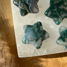 Load image into Gallery viewer, Moss Agate Star Carving