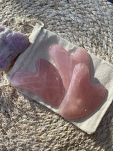 Load image into Gallery viewer, Rose Quartz Gua Sha Facial Tool