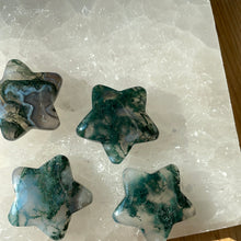 Load image into Gallery viewer, Moss Agate Star Carving
