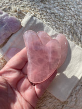 Load image into Gallery viewer, Rose Quartz Gua Sha Facial Tool