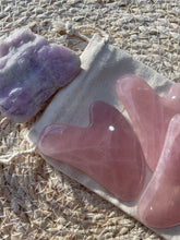 Load image into Gallery viewer, Rose Quartz Gua Sha Facial Tool