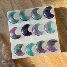 Load image into Gallery viewer, Fluorite Moon Carving