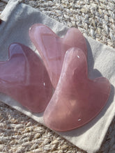 Load image into Gallery viewer, Rose Quartz Gua Sha Facial Tool